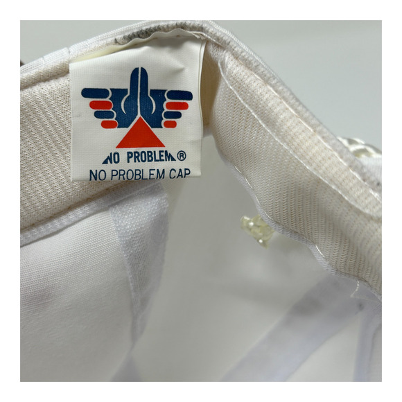 Vintage North Pacific Springs b.c. Canada No Problem Rope Cap Hat Snapback White - Picture 10 of 13